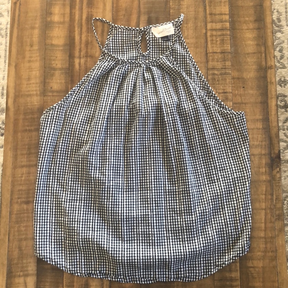 Black Gingham Top